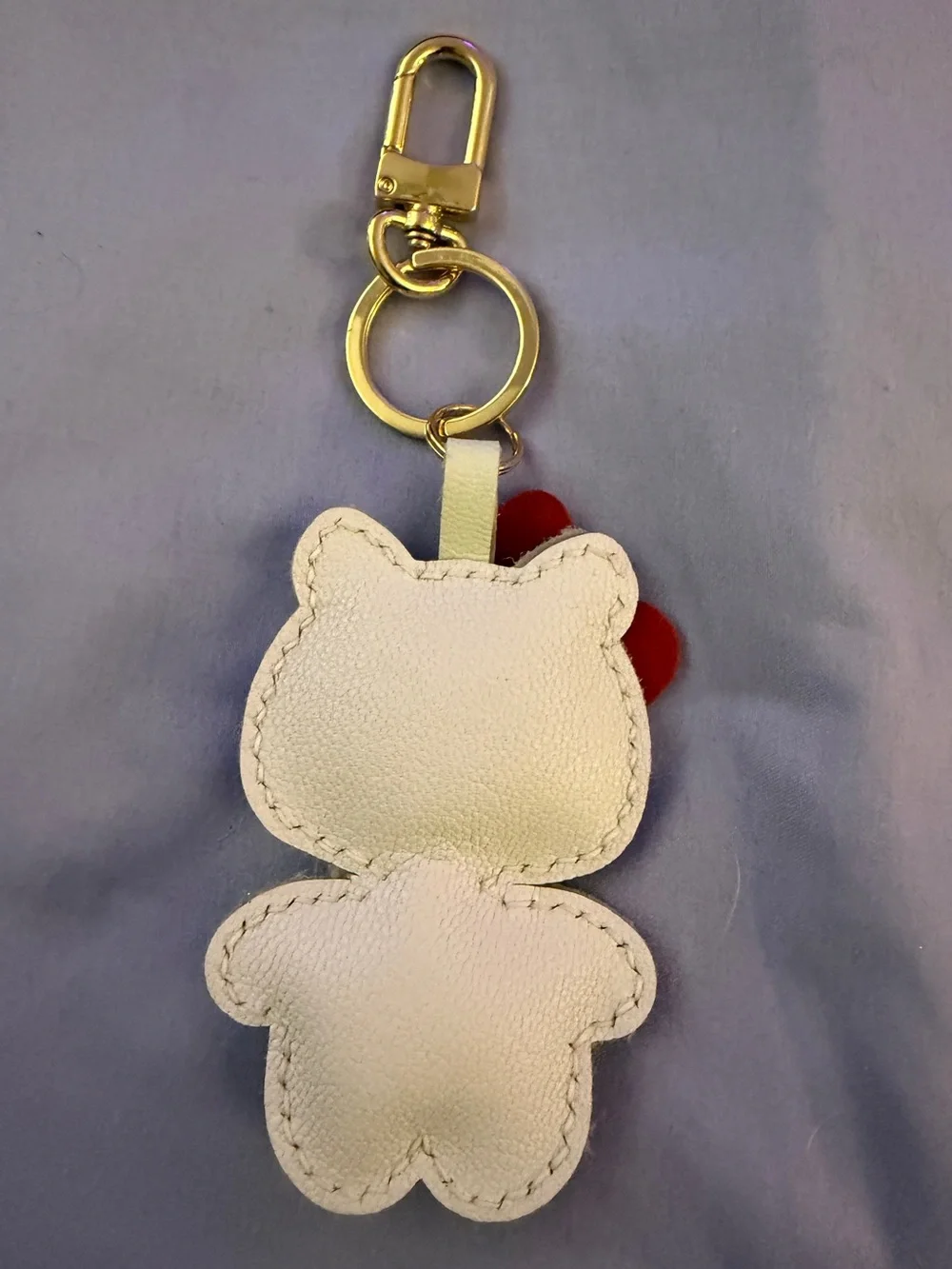 Hello Kitty  handmade lambskin leather bag charm or keychain